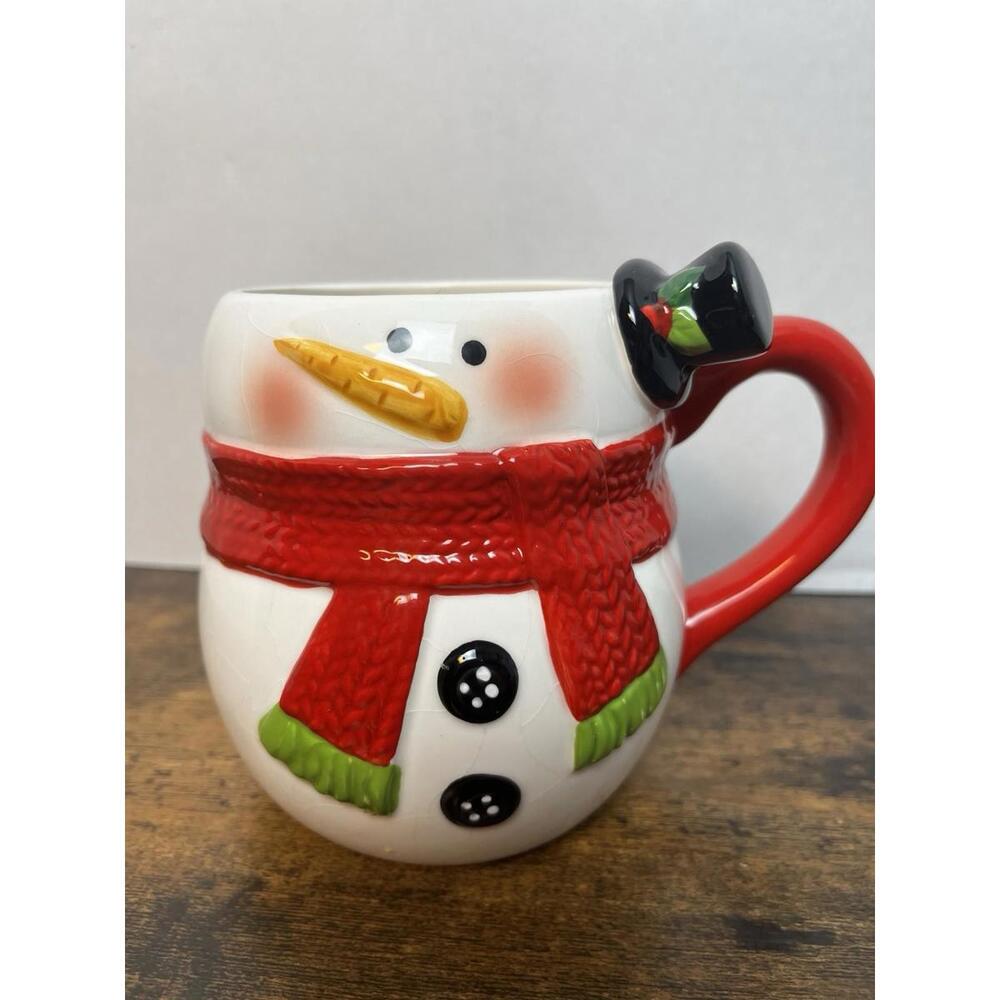 Willow Street Designs Snowman Oversize Cocoa Coffee Mug Christmas Holiday